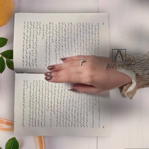 خاتم سوليتير فضة