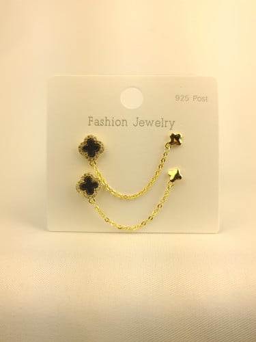 حلق مطلي فضه.