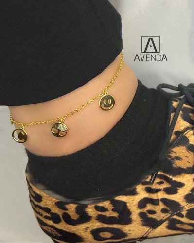 خلخال ناعم مطلي ذهب