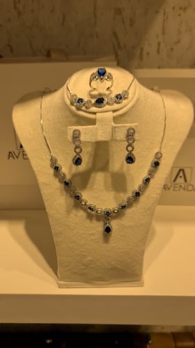 طقم زركون فاخر بثلاث الوان