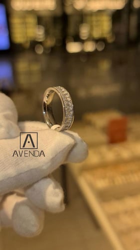 خاتم زركون فضي