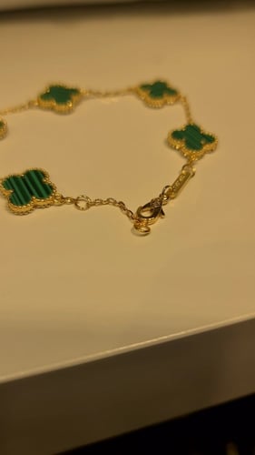 اسوره الزهرة لون اخضر مطليه ذهب