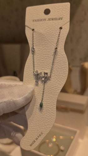 خلخال مميز فضي