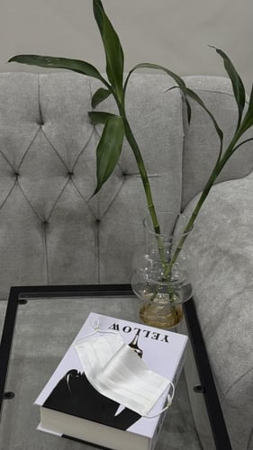 كمام حرير مدرج ابيض بمثبت انف