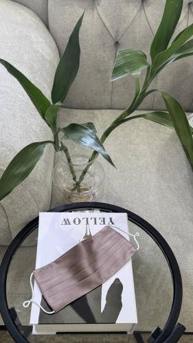 كمام حرير مدرج غبار الورد بمثبت انف