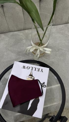 كمام حرير برغندي