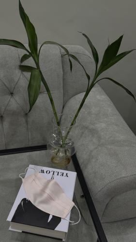 كمام حرير فاتح وردي كسره بمثبت انف