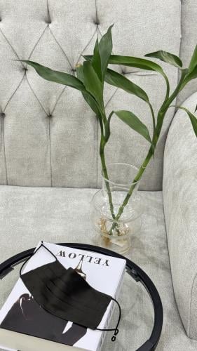 كمام حرير مدرج زيتي غامق ع بني بمثبت انف