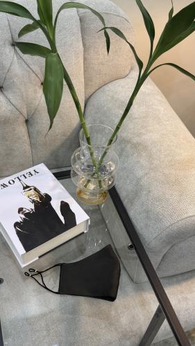 كمام حرير بني غامق