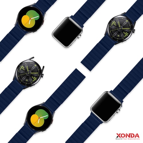 سوار معصم متعدد الالوان ذو وجهين لجميع الساعات 42/...