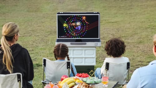 شاشة متنقلة بتصميم حقيبة محمولة ببطارية تكتك 27 بو...