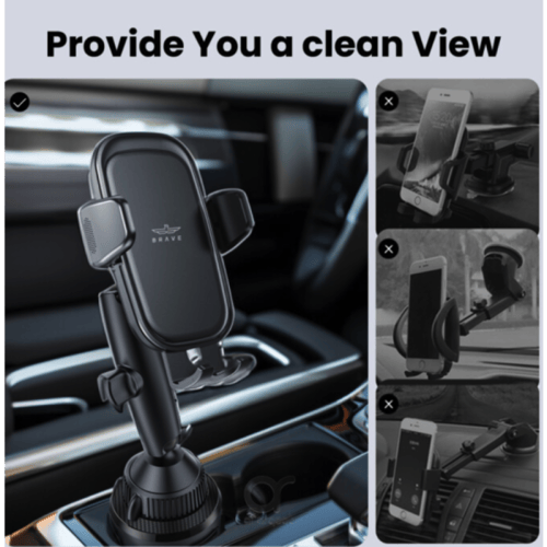 حامل الهاتف Brave Car Cup BHL-49 - ، قابل للطي، دو...