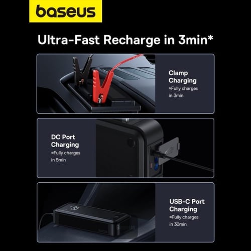 Baseus Super Capacitor Car Jump Starter 3000A 12V،...