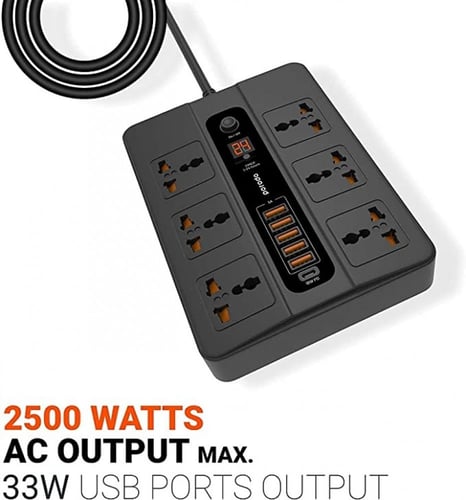 بورودو توصيلة بمؤقت ذاتي 6 افياش طاقة و 5منافذ USB...