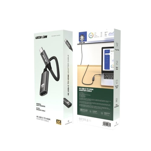 كابل محول USB-C إلى HDMI بدقة 4K من Green Lion - أ...