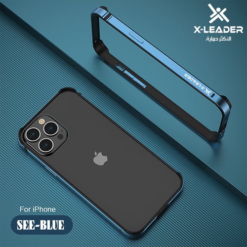 اطار حماية معدني مع عدسات حماية للايفون اكس ليدر