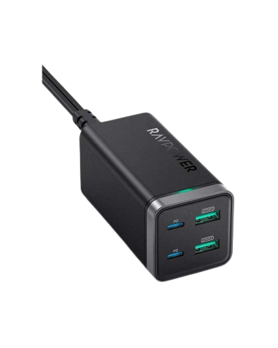 منصة شحن من راف باور 4 منافذ شحن بي دي شحن سريع بق...