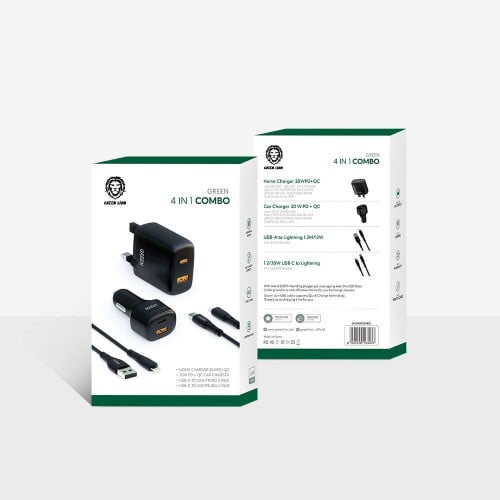 كومبو شاحن سيارة سريع الشحن مع شاحن جداري متعدد ال...