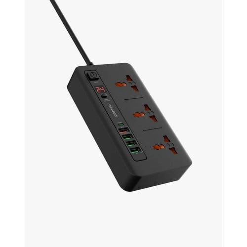 بورودو توصيلة بمؤقت ذاتي 3 افياش طاقة و 4منافذ USB...