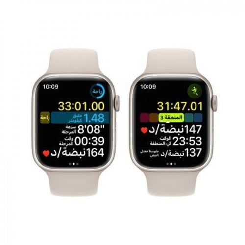 ساعة أبل الاصدار 8 ، مقاس 45 ملم ، واي فاي ، ضوء ا...