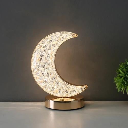 مصباح هلال رمضان الكريستالي - Crystal table lamp