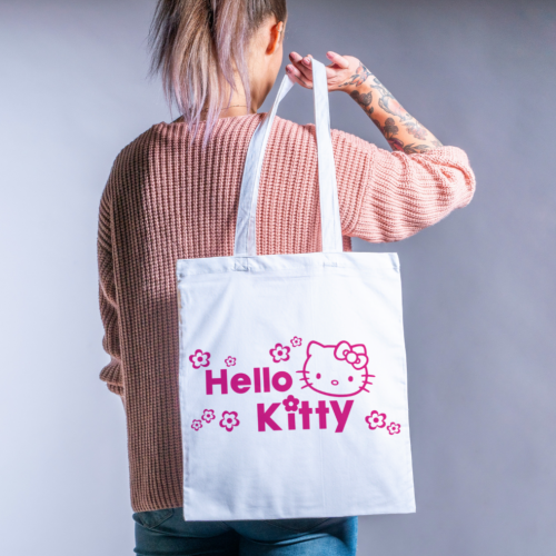 شنطة قماشية Tote bag رسومات هيلو كيتي Hello Kitty