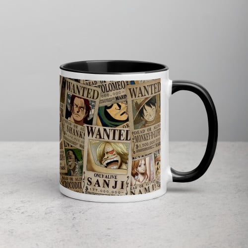 كوب برسم Wanted شخصيات ون بيس One Piece ملون من ال...