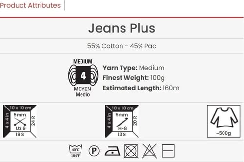YarnArt Jeans Plus 89 جينز بلس
