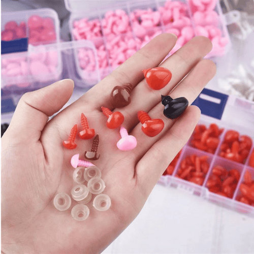 علبة أنف الدمى ( أحمر+وردي ) (125حبة)