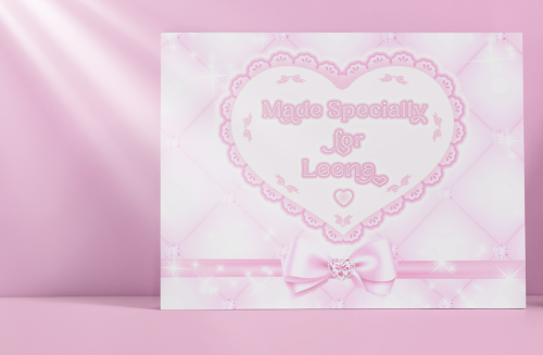 كرت اهداء مخصص بالإسم "made specially for ...."