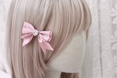 Bijou bow - dusty pink