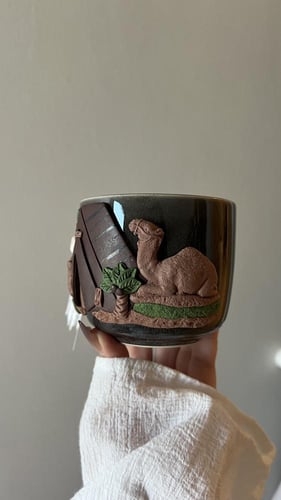 كوب خيمة وجمل ( اسود)