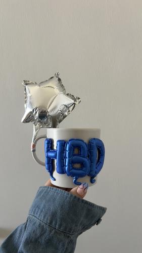 كوب بالونات بيرثداي ازرق