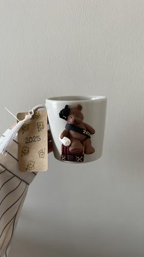 كوب تخرج دبدوب رمادي