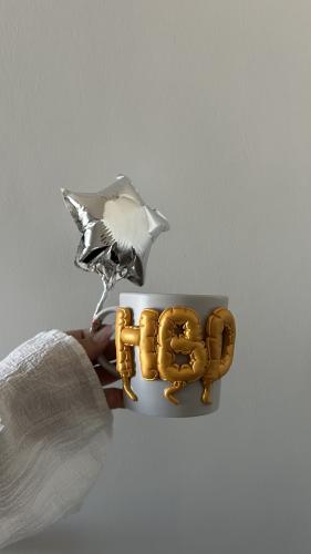 بيرثداي بالونات ذهبي