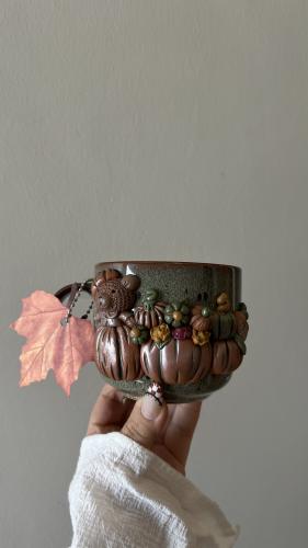 كوب البمبكن الخريفي الاخضر