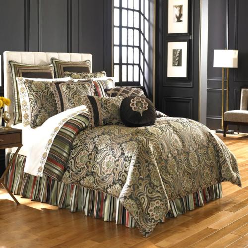 طقم لحاف نيوكاستل بني 8 قطع مقاس سوبر كينج 279×244...