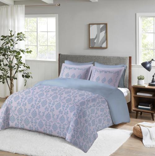 طقم لحاف فاريسا نقشة بألوان متعددة كينج، طقم 5 قطع