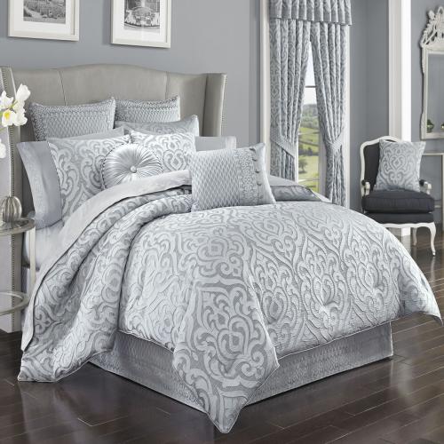 طقم لحاف هاريسون فضي 8 قطع مقاس سوبر كينج 279×244...