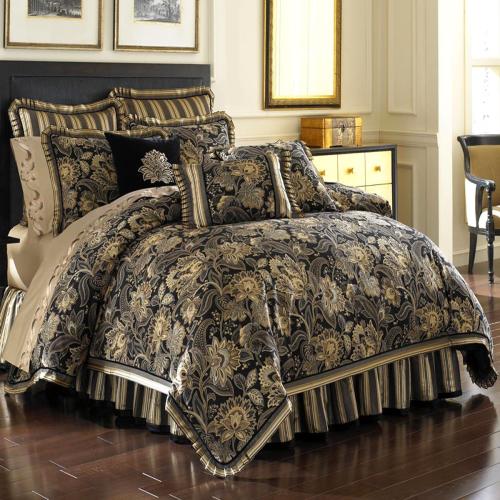 طقم لحاف فالدوستا أسود 8 قطع مقاس سوبر كينج 279×24...