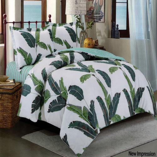 طقم لحاف انطباع جديد كينج طقم مكون من 5 قطع قطن 10...