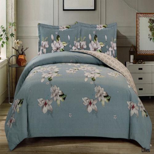 طقم لحاف زهرة الزنبق 5 قطع فروتشي مقاس كوين 230×24...