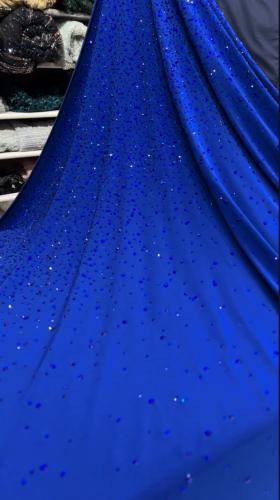 قطعة سترتش الفاخر مشغول بالكرستال ( لون ازرق ملكي...