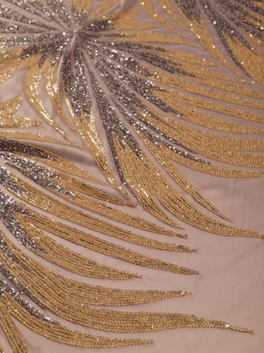 تل مطرز مشغو شك بالخرز والترتر