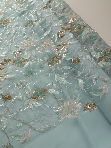 تل مطرز مشغو شك بالخرز والترتر