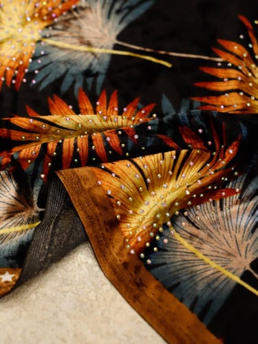 مخمل على سترتش مشغول بالكرستال