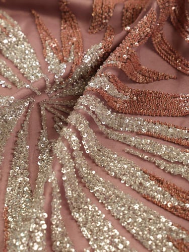 تل مطرز مشغو شك بالخرز والترتر