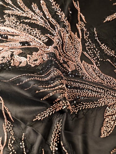 تل مطرز مشغو شك بالخرز والترتر