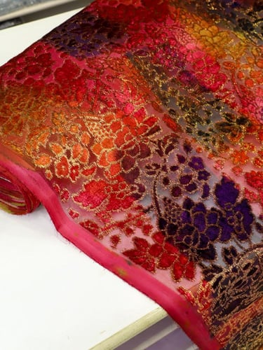 مخمل شيفون حرير بلمعة زري