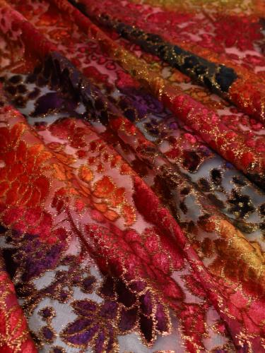 مخمل شيفون حرير بلمعة زري